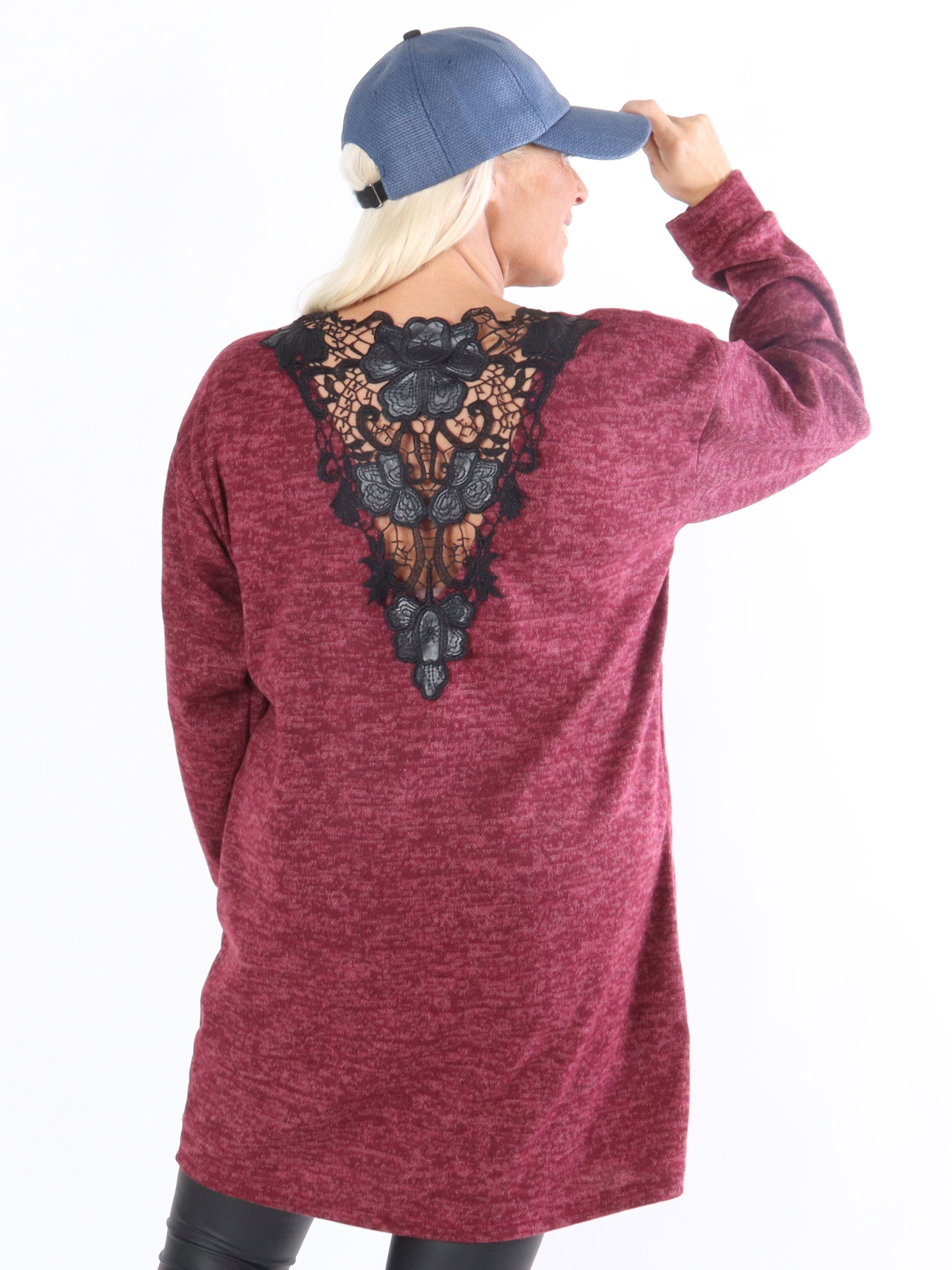 Jody - Blus med spets i ryggen